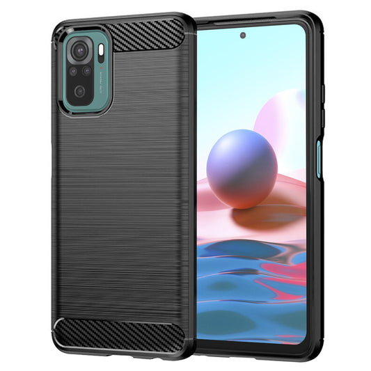 Deksel til Xiaomi Poco M5s / Redmi Note 10S / Note 10, Techsuit, Karbon, Svart
