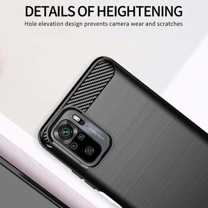 Deksel til Xiaomi Poco M5s / Redmi Note 10S / Note 10, Techsuit, Karbon, Svart