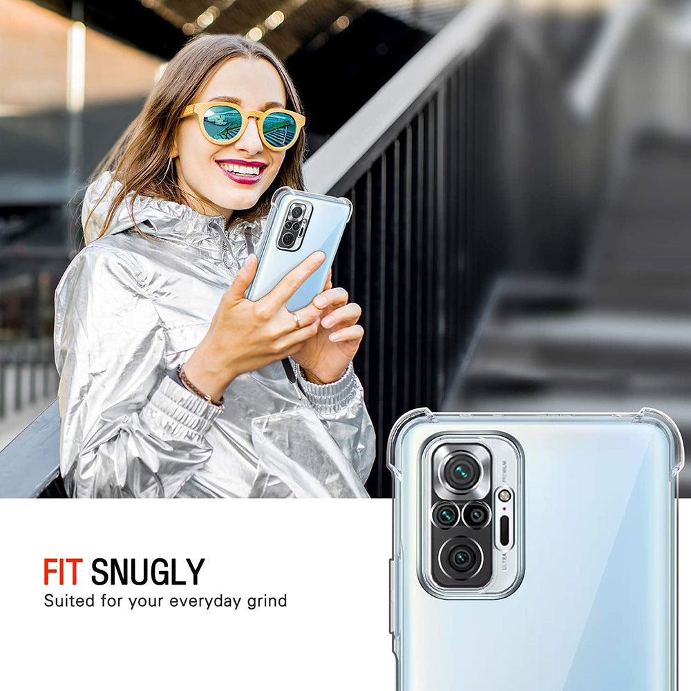 Deksel for Xiaomi Poco M5s / Redmi Note 10S / Note 10, Techsuit, Støtsikker Klar, Transparent