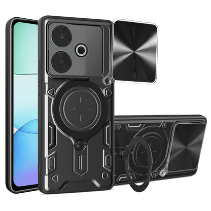 Deksel for Xiaomi Poco M6 4G / Redmi 13, Techsuit, CamGuard Pro, Svart