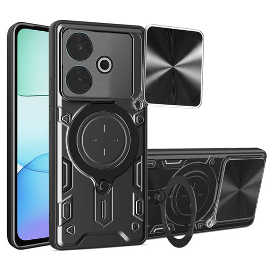 Deksel for Xiaomi Poco M6 4G / Redmi 13, Techsuit, CamGuard Pro, Svart