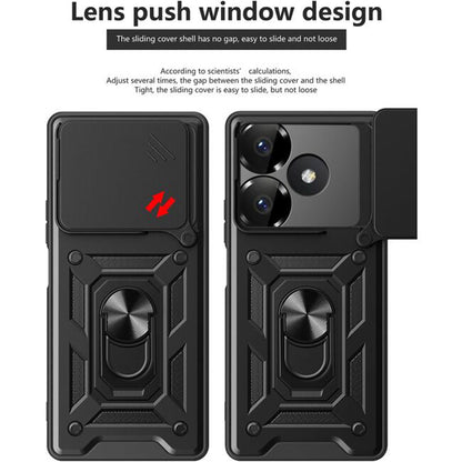 Deksel for Xiaomi Poco M6 4G / Redmi 13, Techsuit, CamShield, Svart