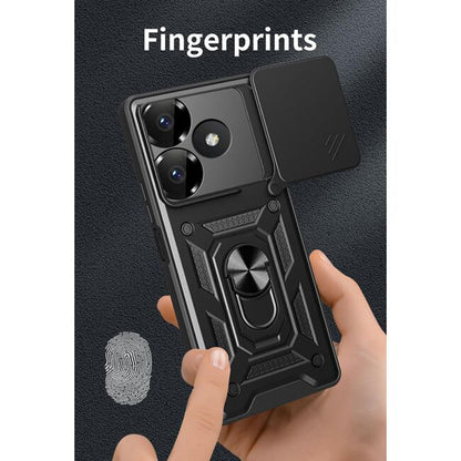 Deksel for Xiaomi Poco M6 4G / Redmi 13, Techsuit, CamShield, Svart