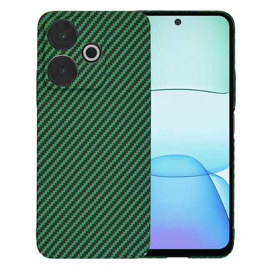 Deksel for Xiaomi Poco M6 4G / Redmi 13, Techsuit, Carbonite FiberShell, Grønn