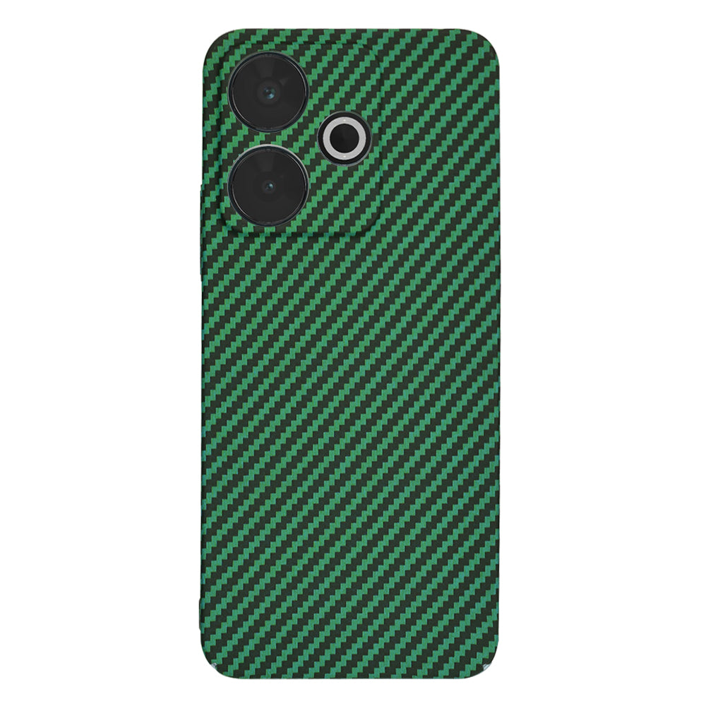 Deksel for Xiaomi Poco M6 4G / Redmi 13, Techsuit, Carbonite FiberShell, Grønn