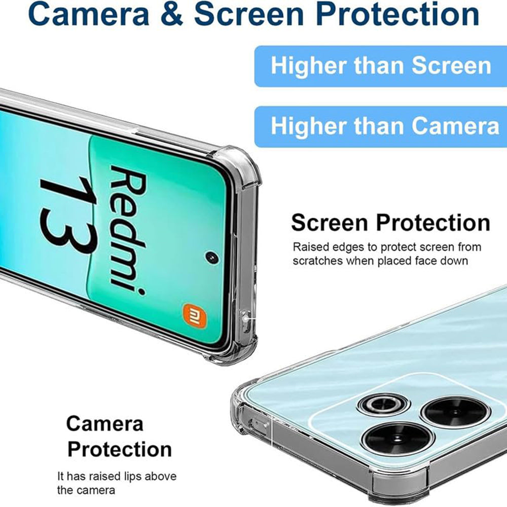 Deksel for Xiaomi Poco M6 4G / Redmi 13, Techsuit, Støtsikker Klar, Transparent