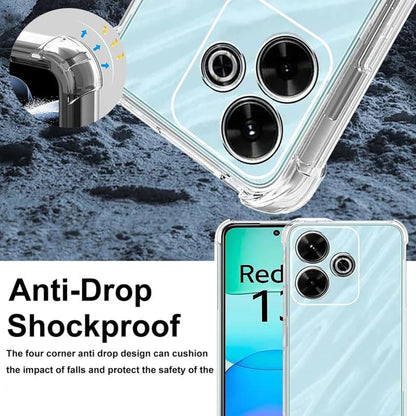 Deksel for Xiaomi Poco M6 4G / Redmi 13, Techsuit, Støtsikker Klar, Transparent