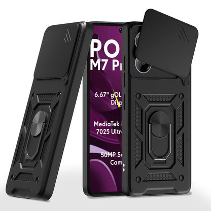 Deksel til Xiaomi Poco M7 Pro 5G, Techsuit, CamShield, Svart
