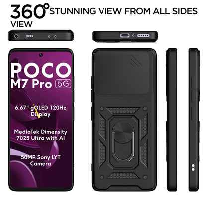 Deksel til Xiaomi Poco M7 Pro 5G, Techsuit, CamShield, Svart