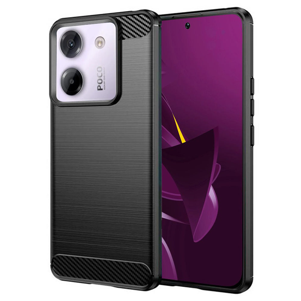 Deksel til Xiaomi Poco M7 Pro 5G, Techsuit, Karbon, Svart
