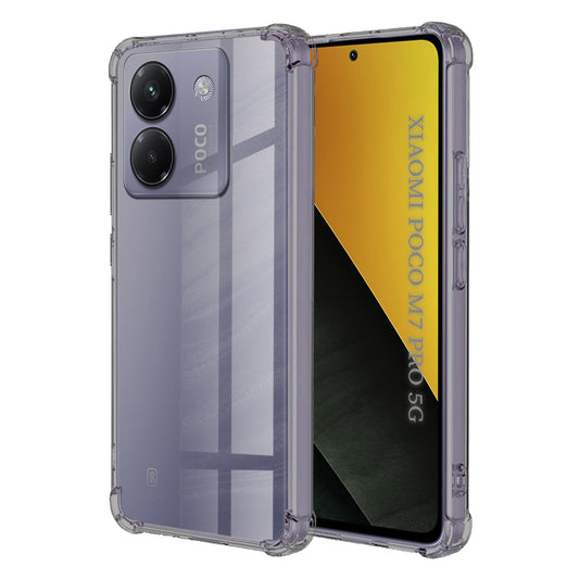 Deksel til Xiaomi Poco M7 Pro 5G, Techsuit, Støtsikker Klar, Røykfarget