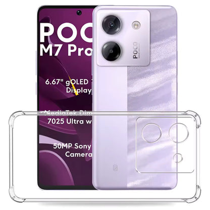 Deksel til Xiaomi Poco M7 Pro 5G, Techsuit, Støtsikker Klar, Transparent
