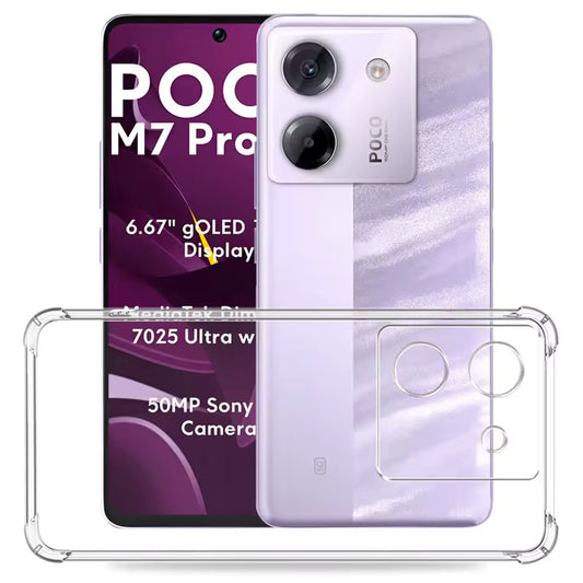 Deksel til Xiaomi Poco M7 Pro 5G, Techsuit, Støtsikker Klar, Transparent