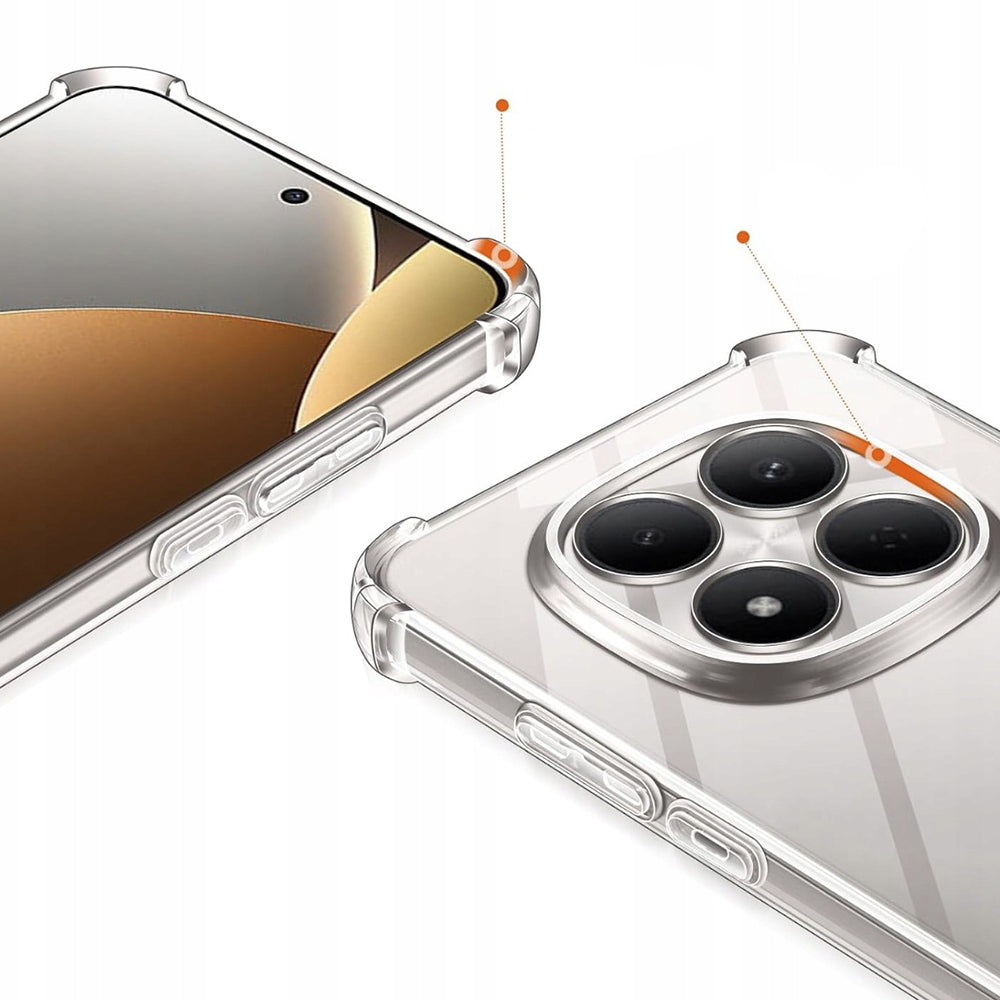 Deksel for Xiaomi Poco M8 / Redmi Note 15 5G / Note 15 4G, Techsuit, Støtsikker Klar, Gjennomsiktig