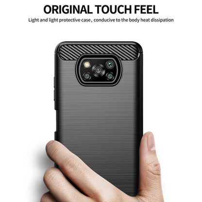 Deksel til Xiaomi Poco X3 Pro / X3 NFC / X3, Techsuit, Karbon, Svart