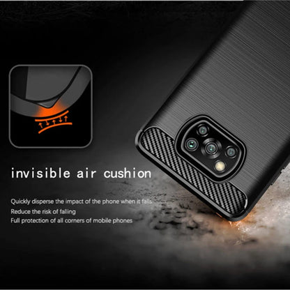 Deksel til Xiaomi Poco X3 Pro / X3 NFC / X3, Techsuit, Karbon, Svart
