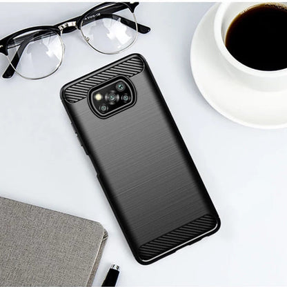 Deksel til Xiaomi Poco X3 Pro / X3 NFC / X3, Techsuit, Karbon, Svart