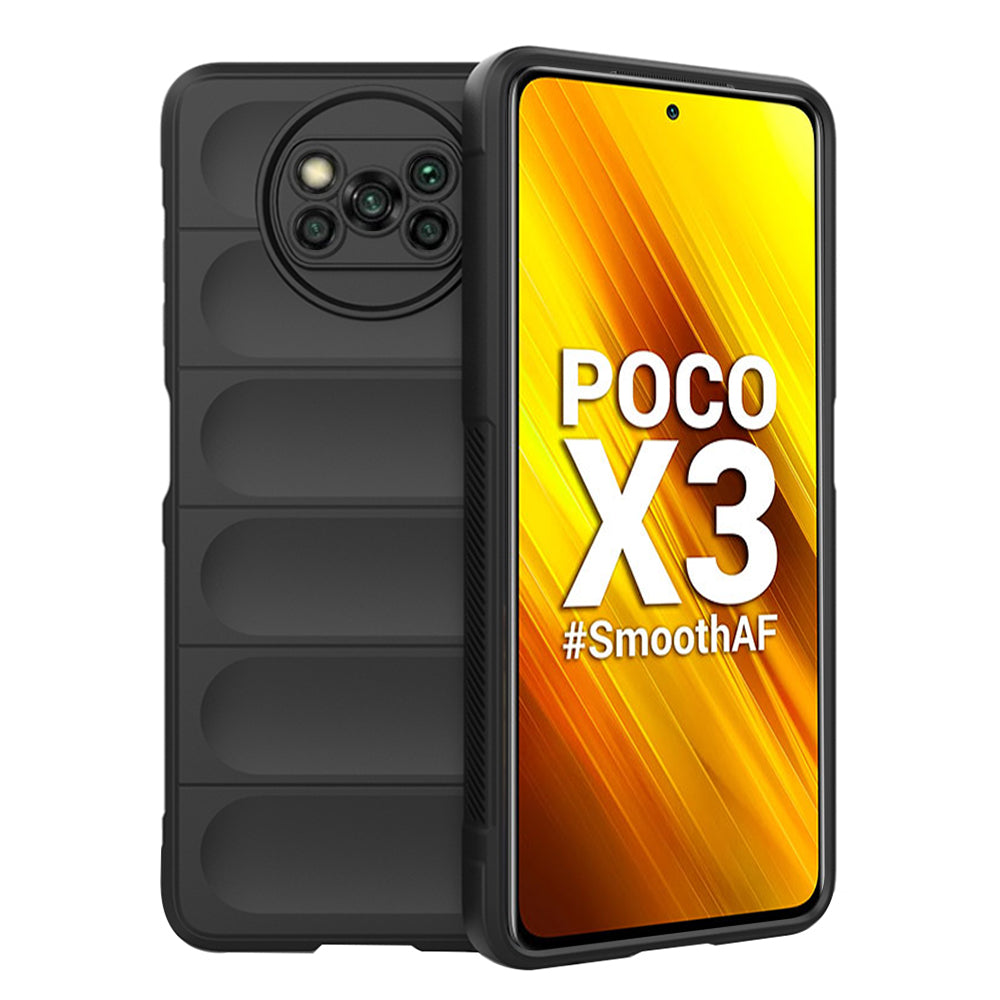 Deksel for Xiaomi Poco X3 Pro / X3 NFC / X3, Techsuit, Magic Shield, Svart