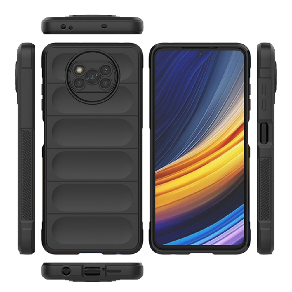 Deksel for Xiaomi Poco X3 Pro / X3 NFC / X3, Techsuit, Magic Shield, Svart