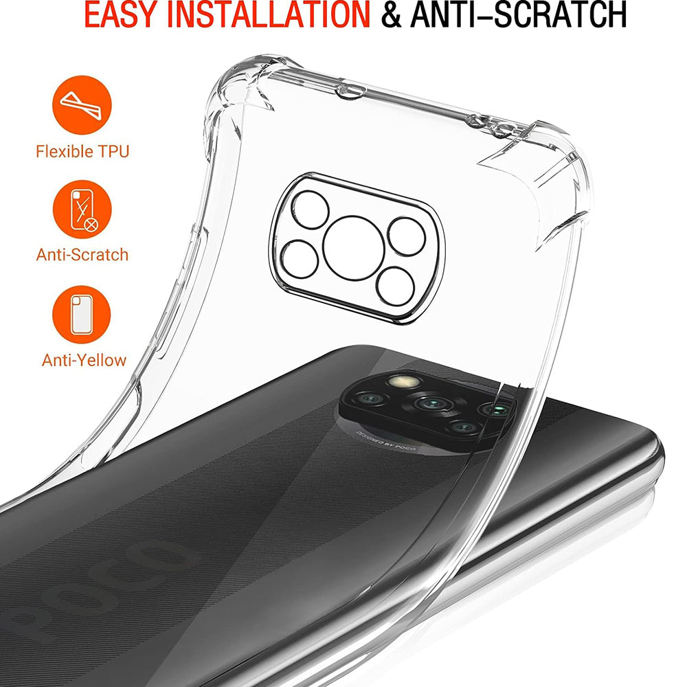 Deksel til Xiaomi Poco X3 Pro / X3 NFC / X3, Techsuit, Støtsikker Klar, Transparent