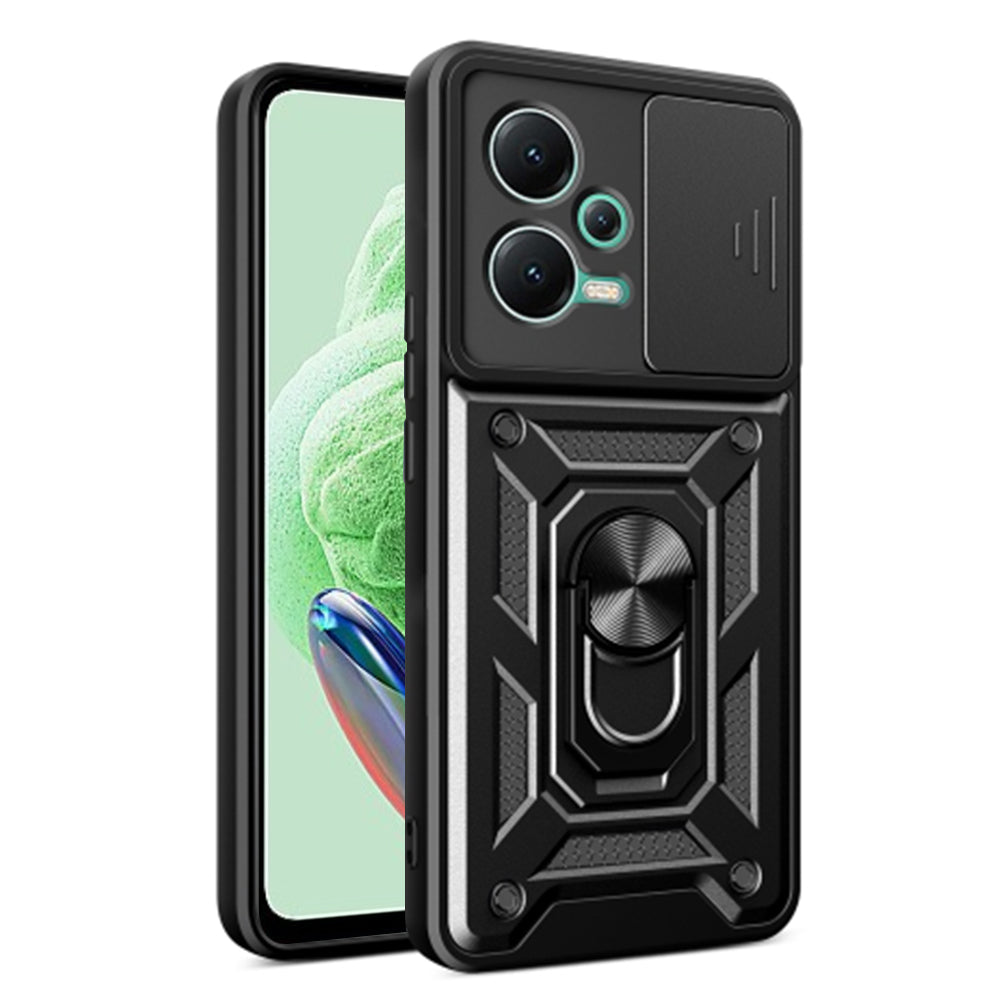 Deksel til Xiaomi Poco X5 / Note 12 5G, Techsuit, CamShield, Svart