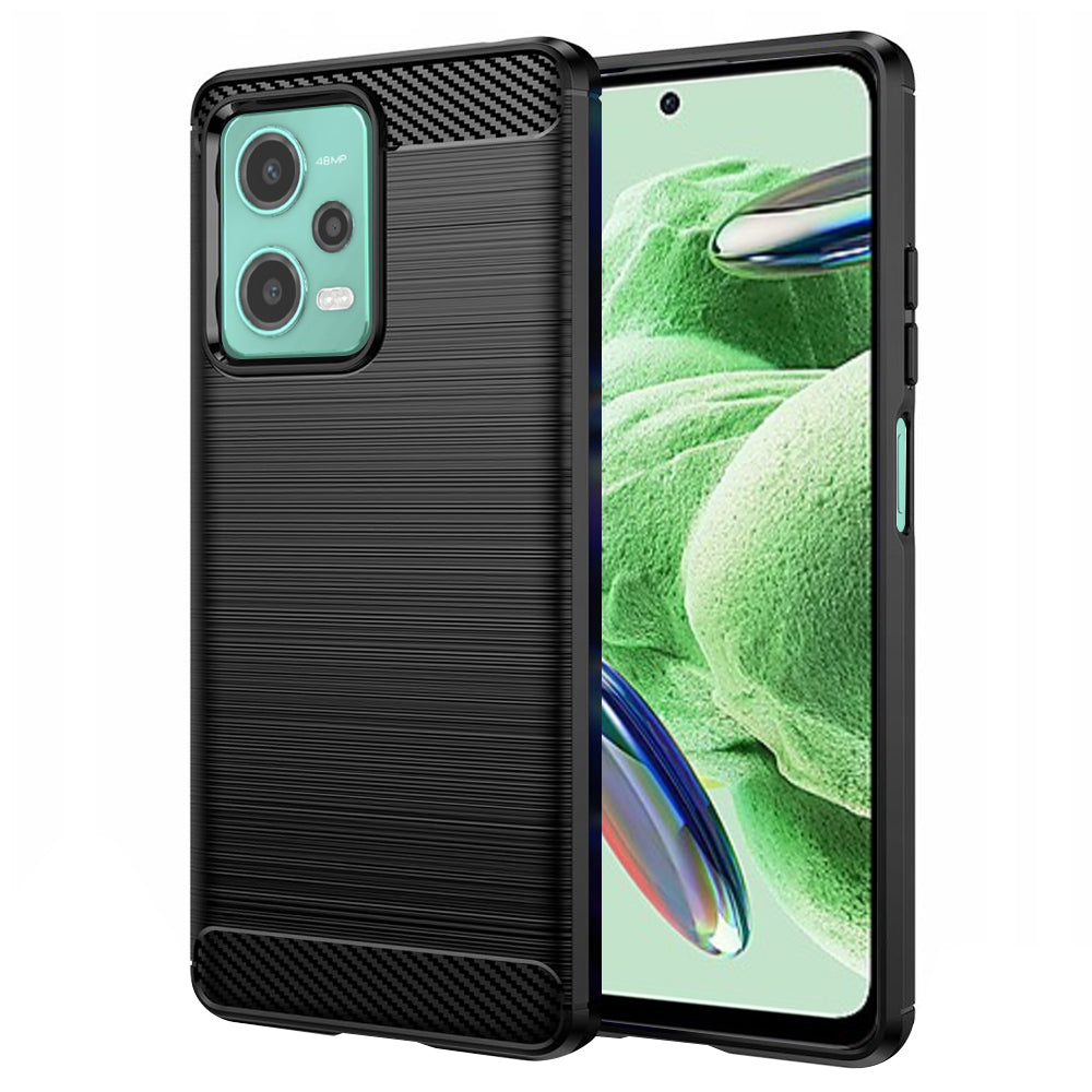Deksel til Xiaomi Poco X5 / Note 12 5G, Techsuit, Karbon, Svart