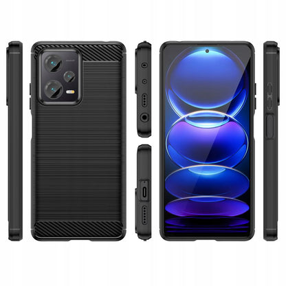 Deksel til Xiaomi Poco X5 / Note 12 5G, Techsuit, Karbon, Svart