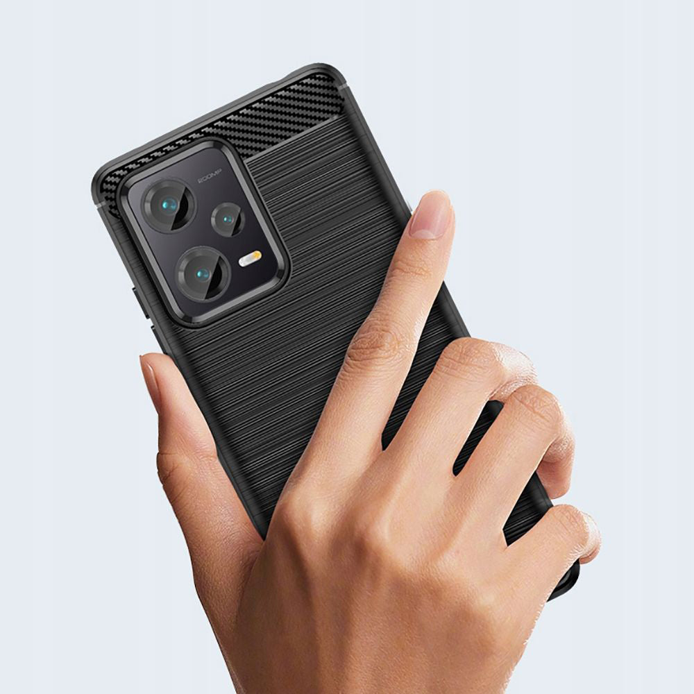 Deksel til Xiaomi Poco X5 / Note 12 5G, Techsuit, Karbon, Svart