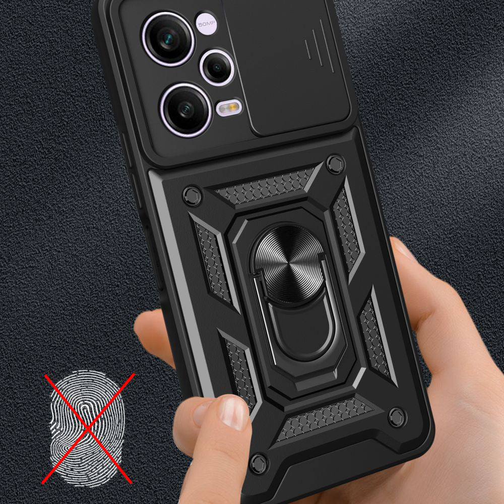 Deksel for Xiaomi Poco X5 Pro / Redmi Note 12 Pro 5G, Techsuit, CamShield, Svart