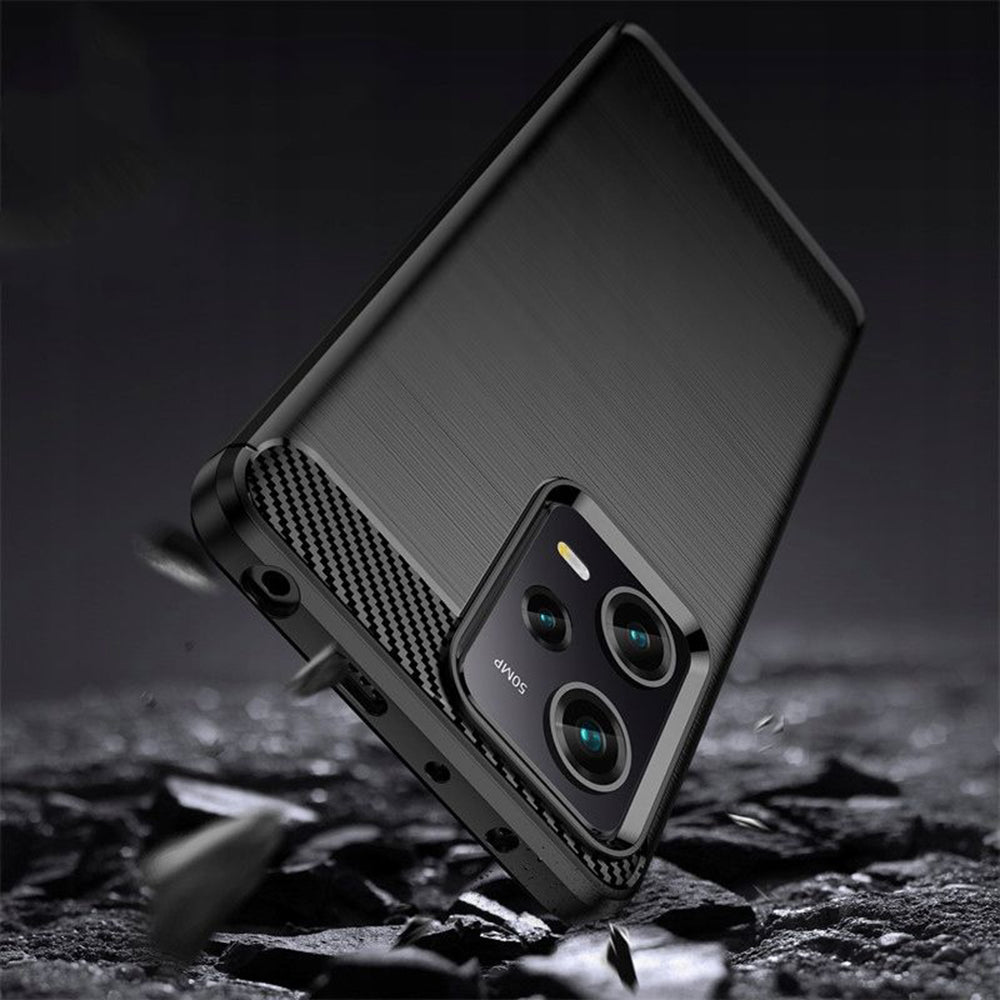 Deksel til Xiaomi Poco X5 Pro / Redmi Note 12 Pro 5G, Techsuit, Karbon, Svart