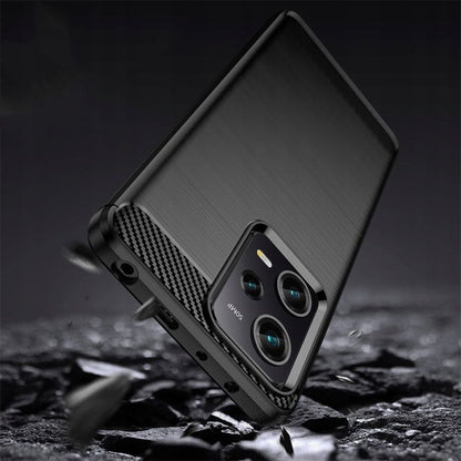 Deksel til Xiaomi Poco X5 Pro / Redmi Note 12 Pro 5G, Techsuit, Karbon, Svart