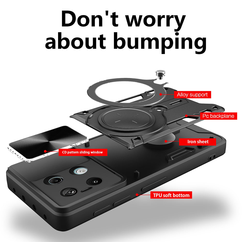 Deksel for Xiaomi Poco X6 / Note 13 Pro 5G, Techsuit, CamGuard Pro, Svart