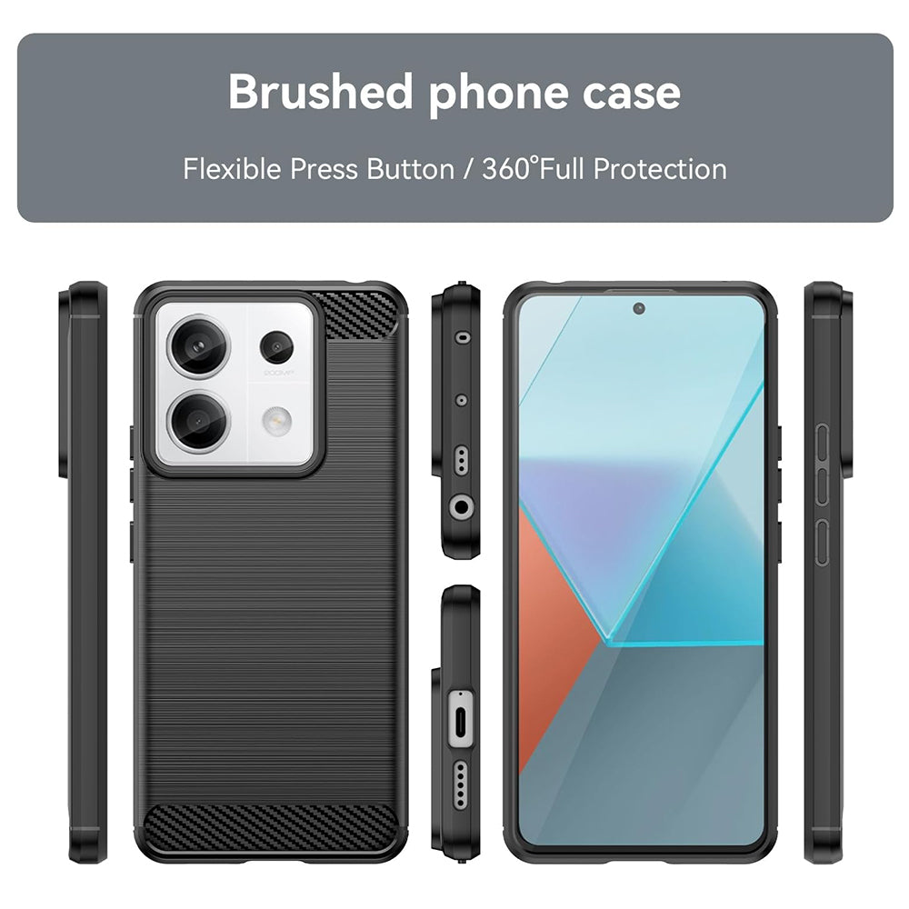 Deksel til Xiaomi Poco X6 / Note 13 Pro 5G, Techsuit, Karbon, Svart