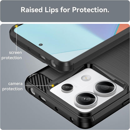 Deksel til Xiaomi Poco X6 / Note 13 Pro 5G, Techsuit, Karbon, Svart