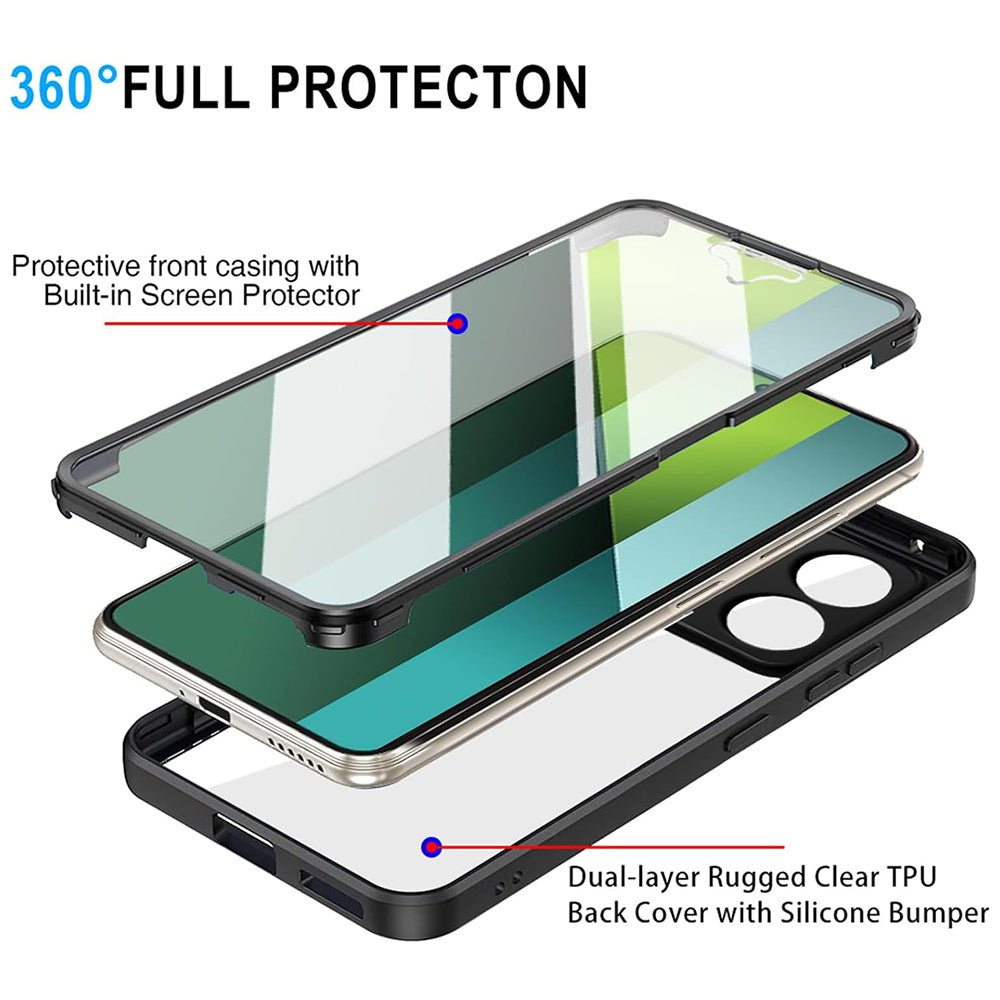 Deksel for Xiaomi Poco X6 / Note 13 Pro 5G, Techsuit, ColorVerse 360, Svart