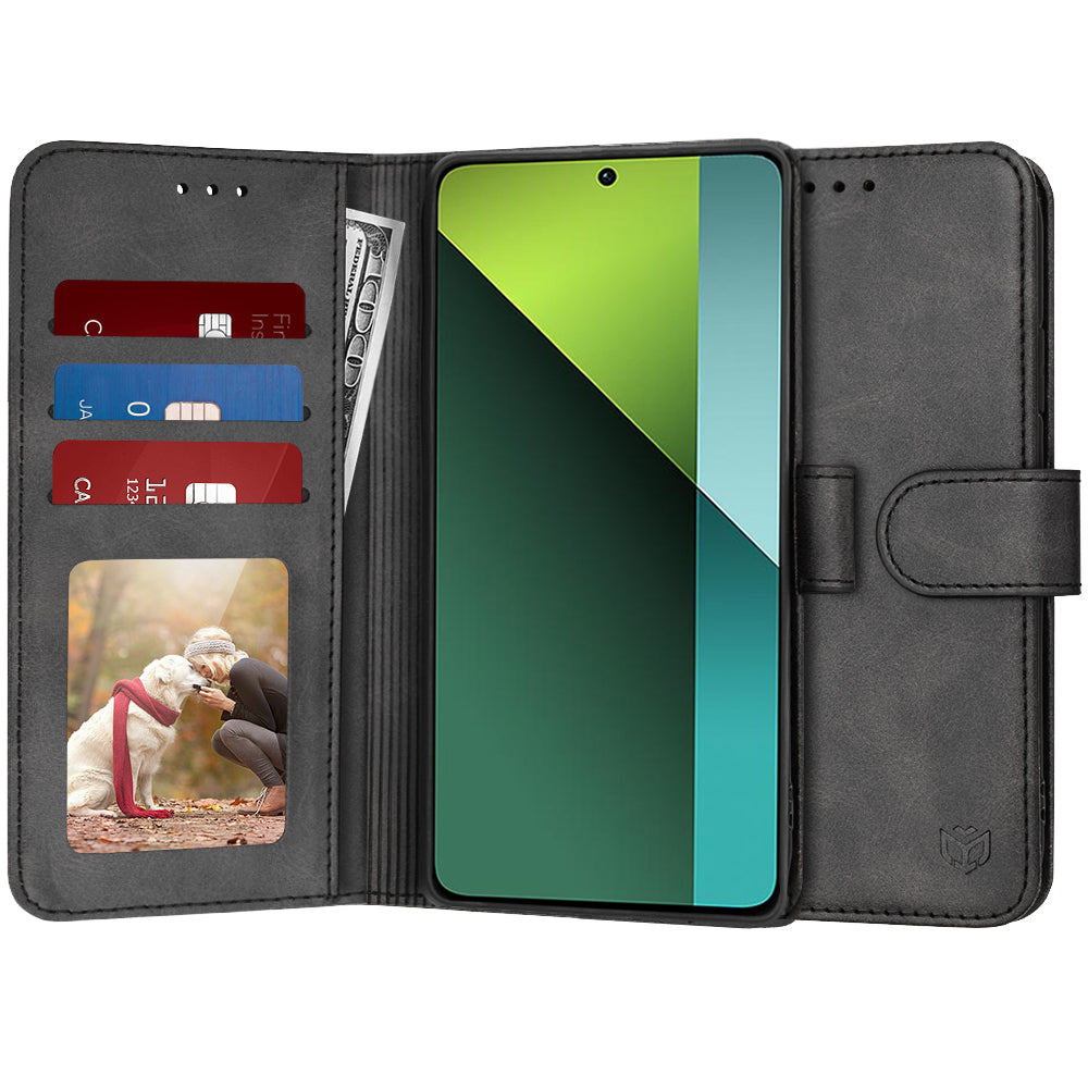 Deksel for Xiaomi Poco X6 / Note 13 Pro 5G, Techsuit, Diary Book, Svart