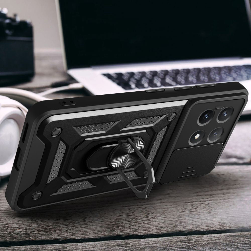 Deksel til Xiaomi Poco X6 Pro, Techsuit, CamShield, Svart