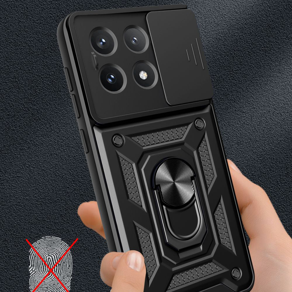 Deksel til Xiaomi Poco X6 Pro, Techsuit, CamShield, Svart