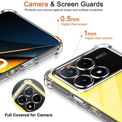 Deksel til Xiaomi Poco X6 Pro, Techsuit, Støtsikker Klar, Transparent