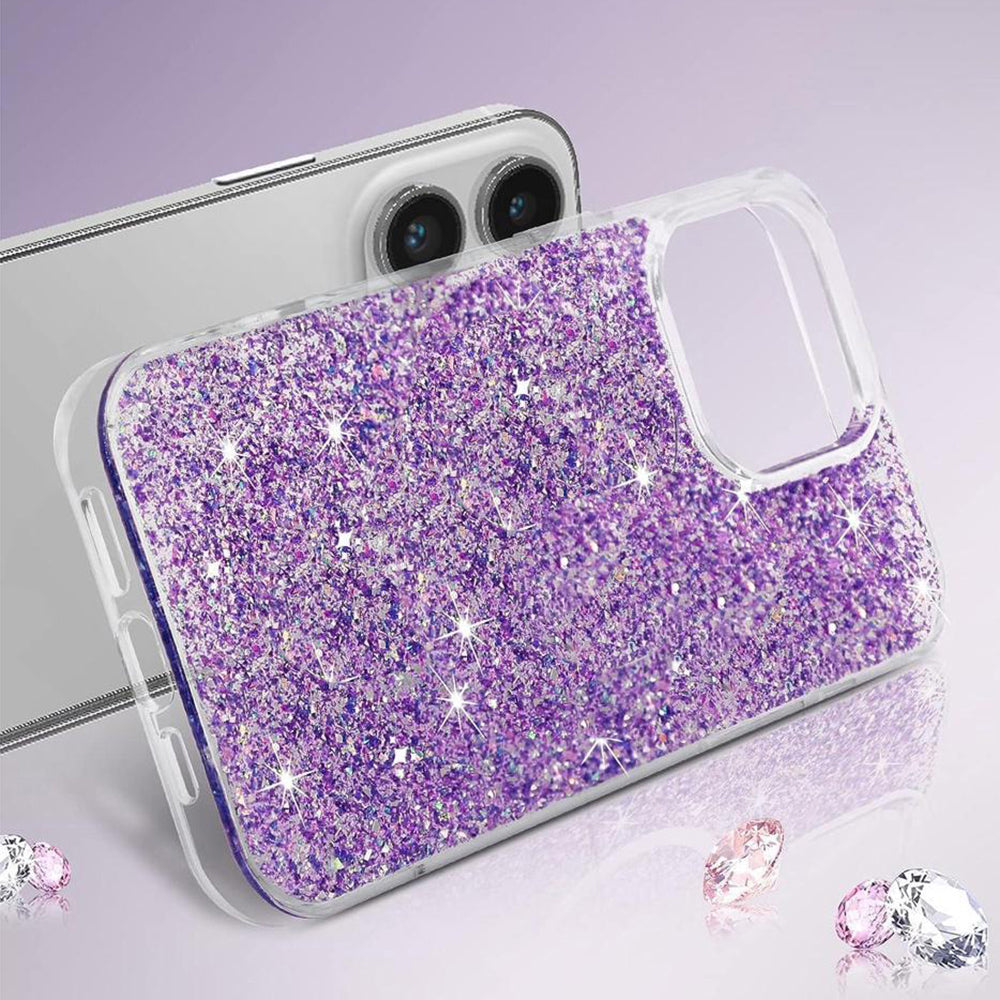 Deksel til Xiaomi Poco X6 Pro, Techsuit, Glitrende Glitter, Blå