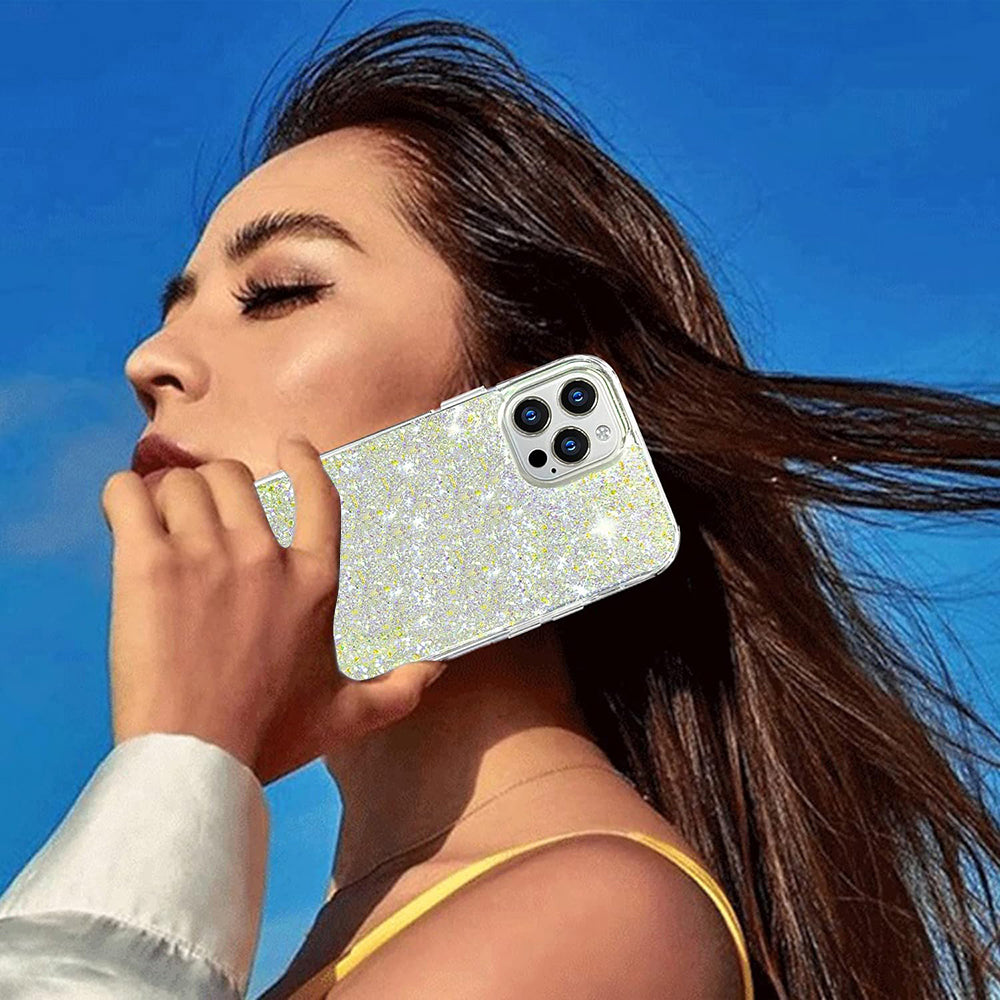 Deksel til Xiaomi Poco X6 Pro, Techsuit, Glitrende Glitter, Blå