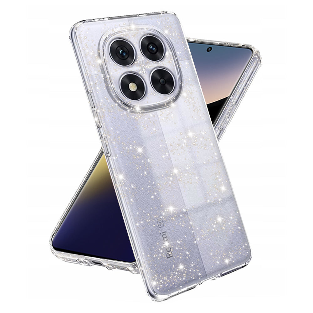 Deksel for Xiaomi Poco X7 / Note 14 Pro 5G, Techsuit, SparkleSkin, Transparent