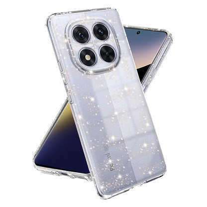 Deksel for Xiaomi Poco X7 / Note 14 Pro 5G, Techsuit, SparkleSkin, Transparent