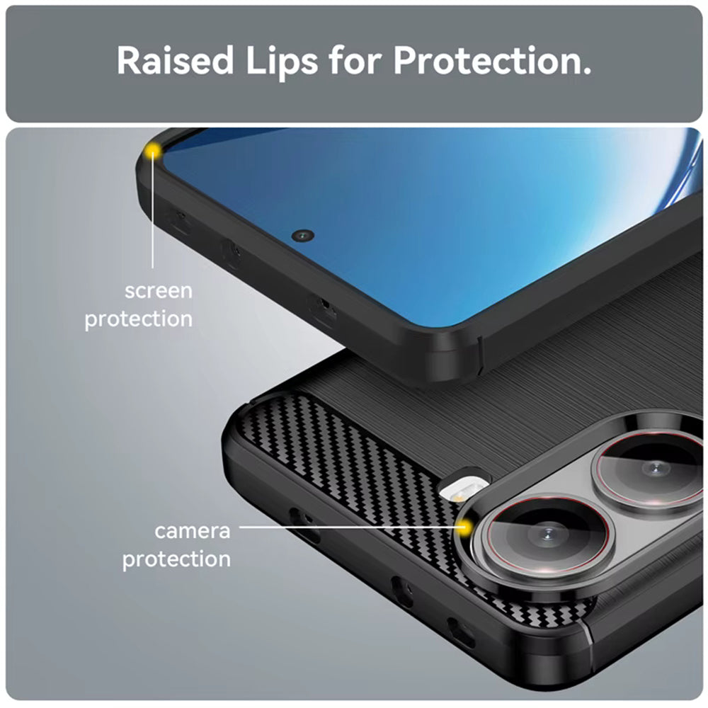 Deksel til Xiaomi Poco X7 Pro, Techsuit, Karbon, Svart