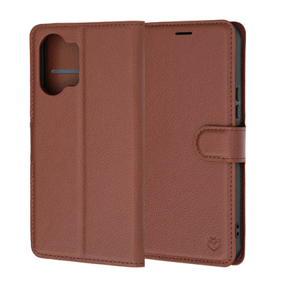 Deksel for Xiaomi Poco X8 Pro Max, Techsuit, Leather Folio, Brun