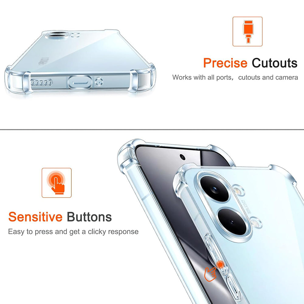 Deksel for Xiaomi Poco X8 Pro Max, Techsuit, Shockproof Clear, Gjennomsiktig