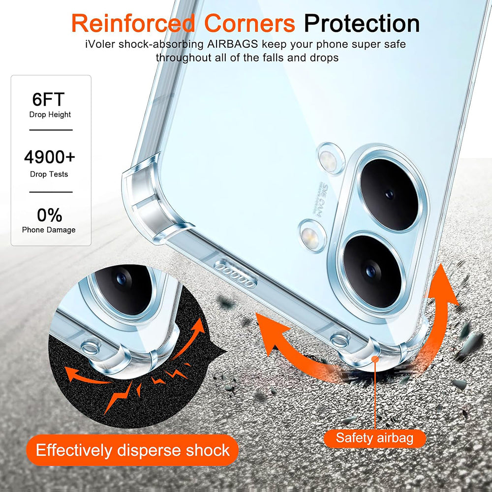 Deksel for Xiaomi Poco X8 Pro Max, Techsuit, Shockproof Clear, Gjennomsiktig