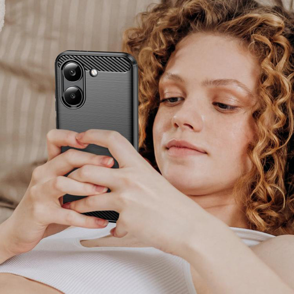 Deksel til Xiaomi Poco X8 Pro, Techsuit, Karbon, Blå