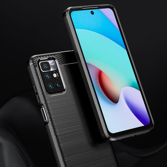 Deksel til Xiaomi Redmi 10 2022 / 10 (2021), Techsuit, Karbon, Svart