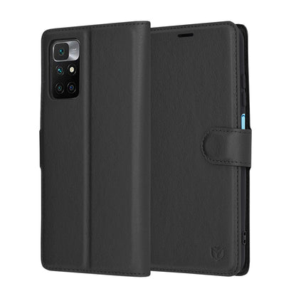 Deksel for Xiaomi Redmi 10 2022 / 10 (2021), Techsuit, Leather Folio, Svart